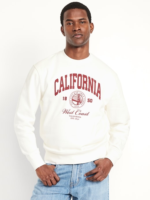 Image number 1 showing, Loose Graphic Rotation Crew-Neck Sweatshirt