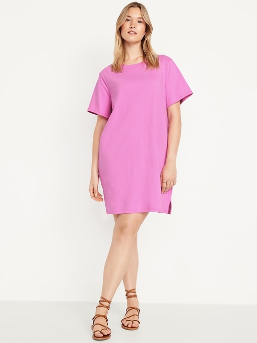 Image number 3 showing, Vintage Crew-Neck Mini T-Shirt Dress