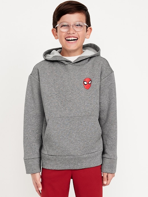 Image number 1 showing, Marvel™ Spider-Man Gender-Neutral Graphic Pullover Hoodie for Kids