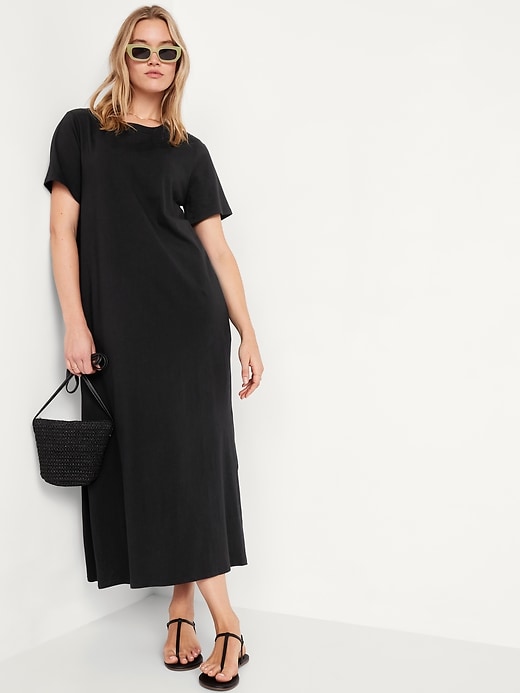 Image number 3 showing, Vintage Crew-Neck Maxi T-Shirt Dress