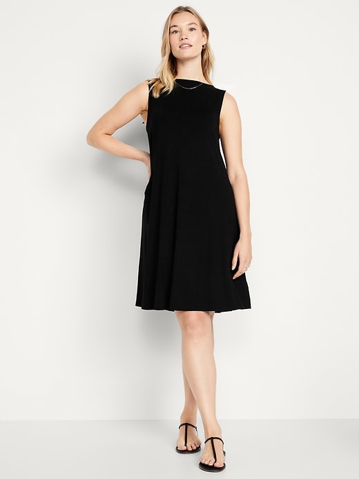Image number 3 showing, Sleeveless Mini Swing Dress