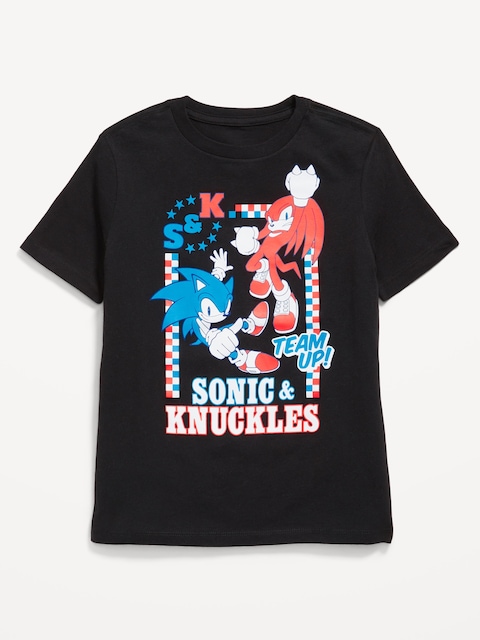 Sonic The Hedgehog™ Gender-Neutral Graphic T-Shirt for Kids - Black