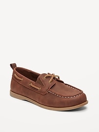 Image number 1 showing, Faux-Leather Boat Shoes for Boys