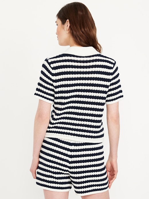 Image number 2 showing, Button-Down Crochet Sweater