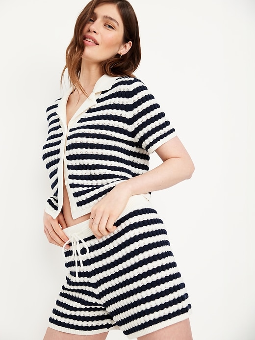 Image number 3 showing, Button-Down Crochet Sweater