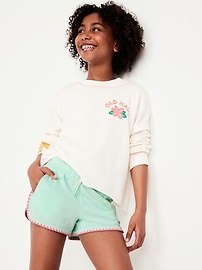 Image number 3 showing, Dolphin-Hem French-Terry Cheer Shorts for Girls