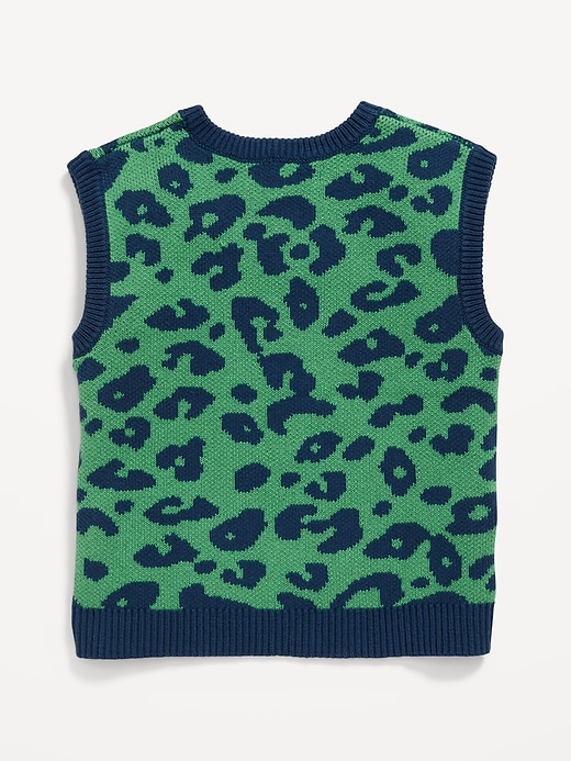 Image number 2 showing, Printed Oversized Sweater Vest for Toddler Boys