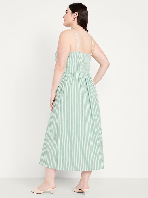 Image number 6 showing, Fit & Flare Tie-Front Seersucker Midi Dress