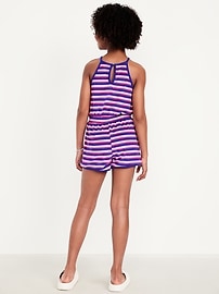 Image number 2 showing, Waist-Defined Terry Romper for Girls
