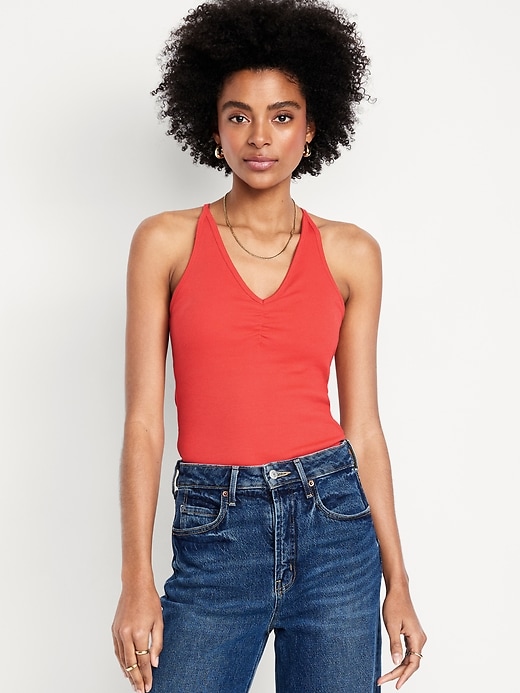 Image number 1 showing, Racerback Crop Tank Top