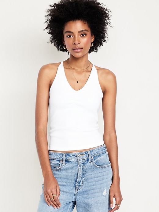 Image number 1 showing, Racerback Crop Tank Top