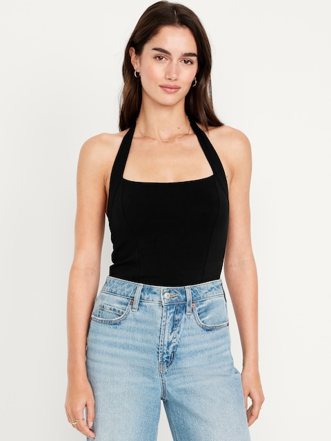 Double-Layer Halter Top