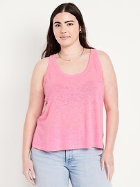 Linen-Blend Tank Top