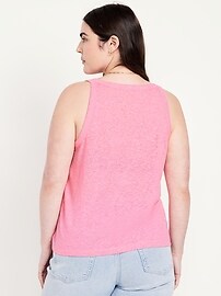 Linen-Blend Tank Top