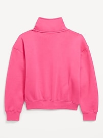 Image number 4 showing, Oversized Quarter-Zip Sweatshirt for Girls