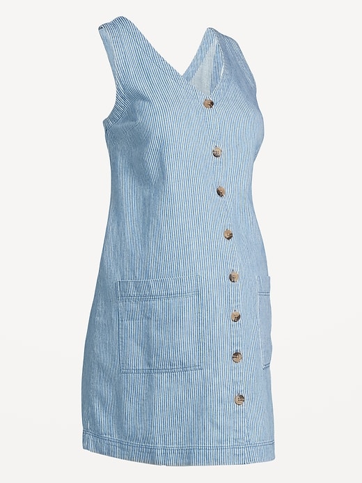 Image number 2 showing, Maternity Sleeveless Jean Mini Dress