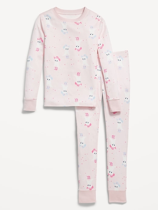 Image number 1 showing, Printed Snug-Fit Graphic Pajama Set for Girls