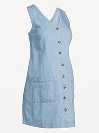 Image number 2 showing, Maternity Sleeveless Jean Mini Dress