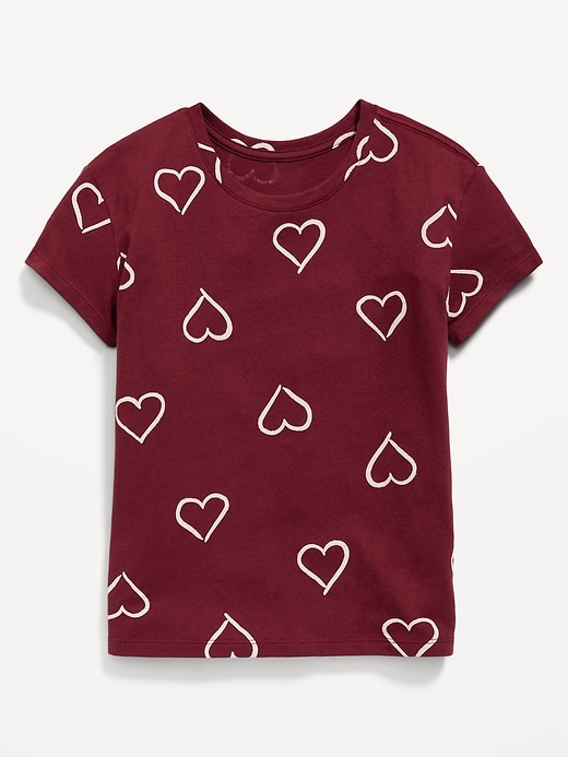 Image number 1 showing, Printed Softest Short-Sleeve T-Shirt for Girls