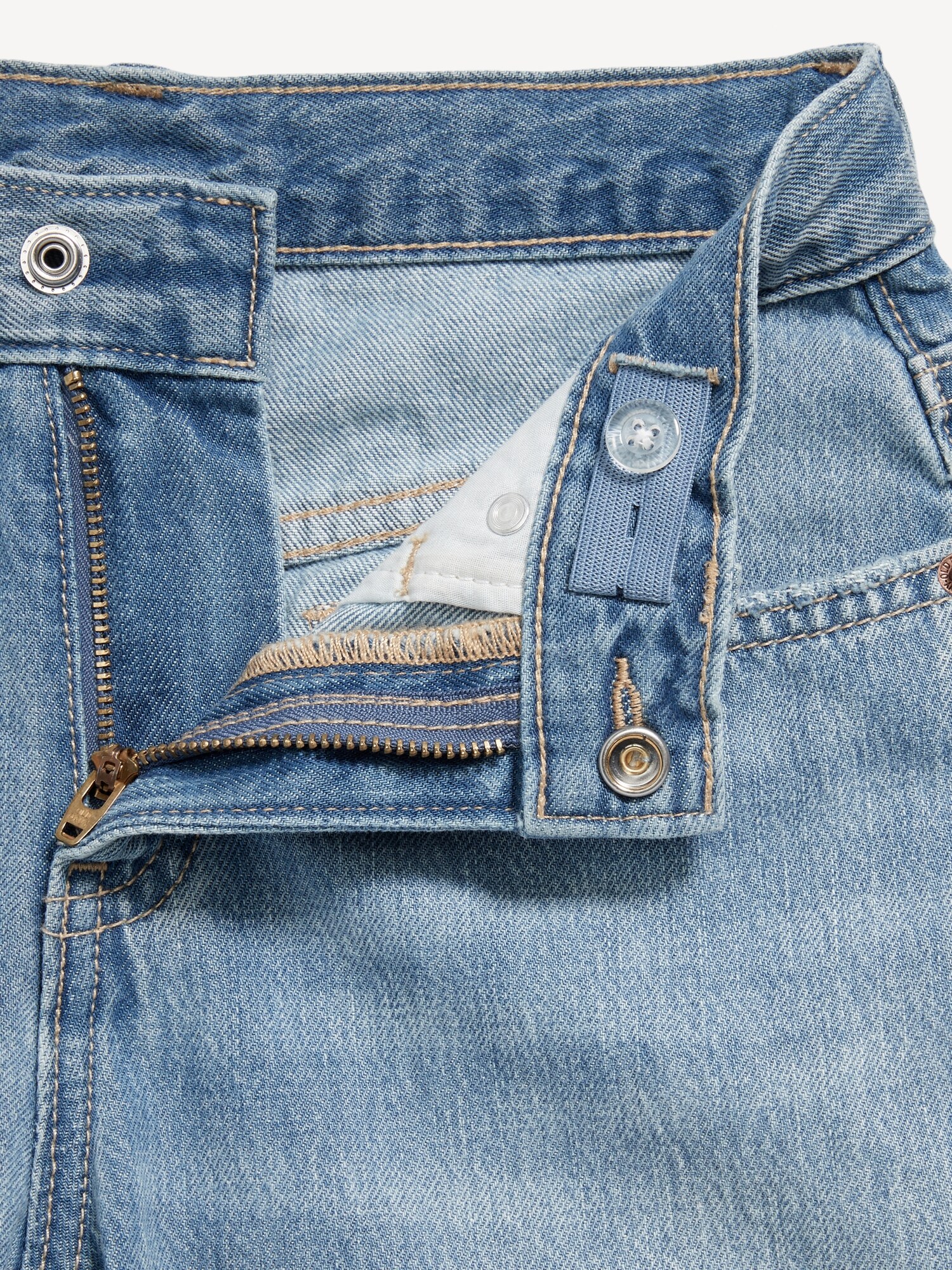 Джинсы Old Navy Super Baggy Barrel-Leg Jeans для девочек, цвет: Светлая варка — фото 5