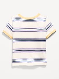 Image number 2 showing, Fitted Short-Sleeve Printed Ringer T-Shirt for Girls