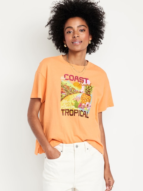 Vintage Crew-Neck Graphic T-Shirt - Coast Tropical Resort