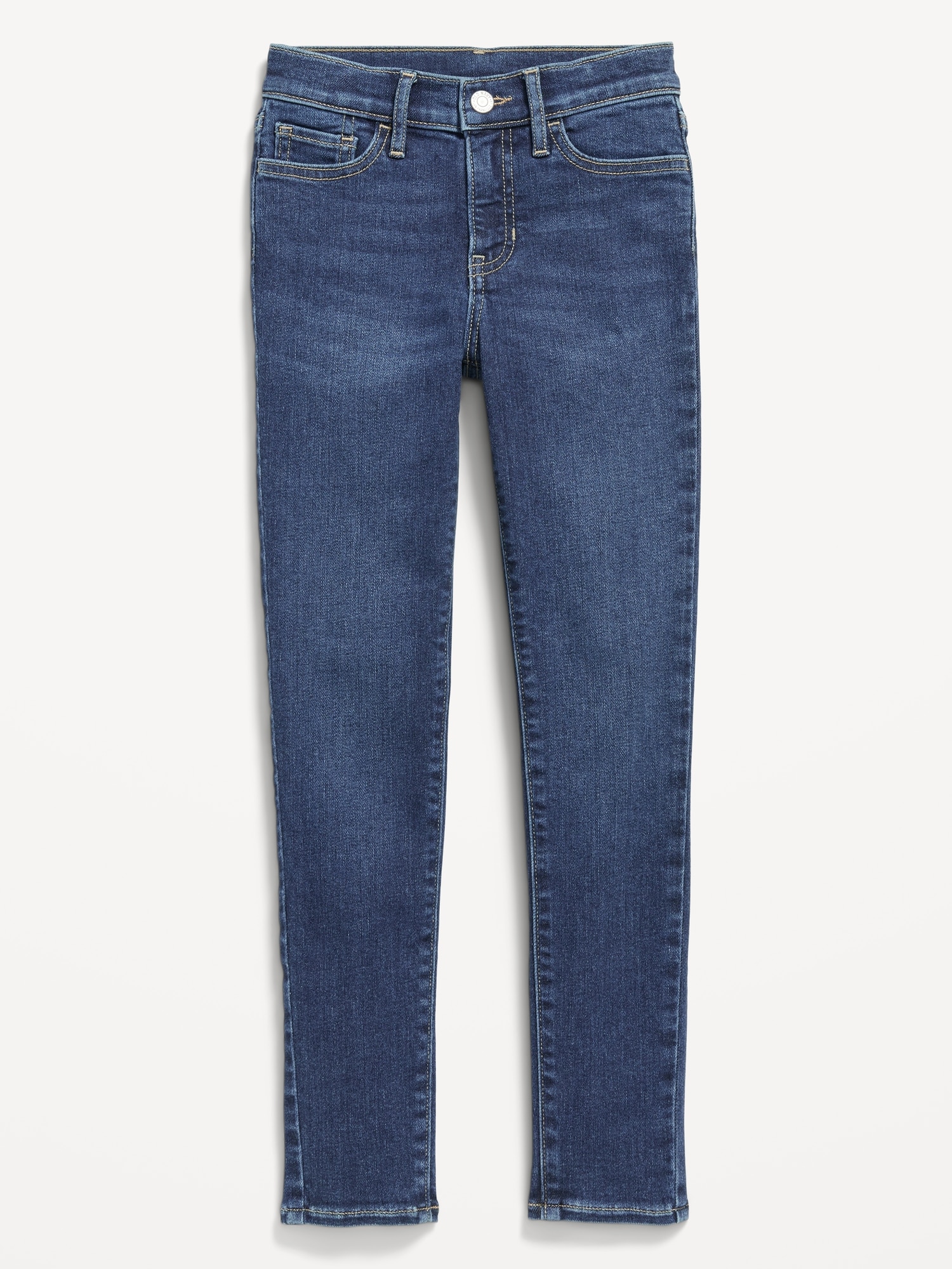 Extra High-Waisted Rockstar 360° Stretch Black-Wash Jeggings for Girls