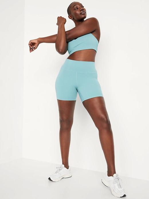 Image number 3 showing, High-Waisted StudioSmooth Biker Shorts -- 6-inch inseam
