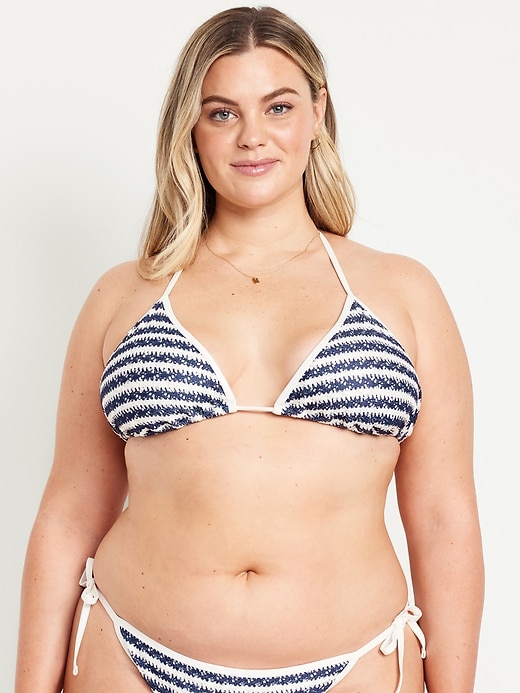 Image number 7 showing, Crochet Triangle Bikini Swim Top