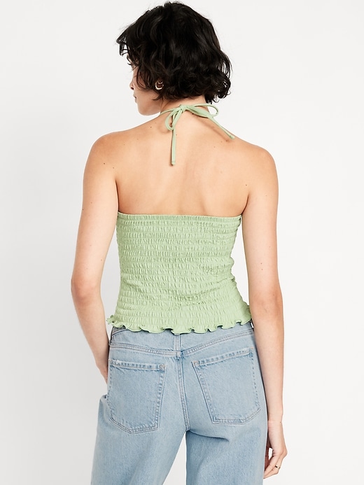 Image number 2 showing, Sleeveless Smocked Crop Top
