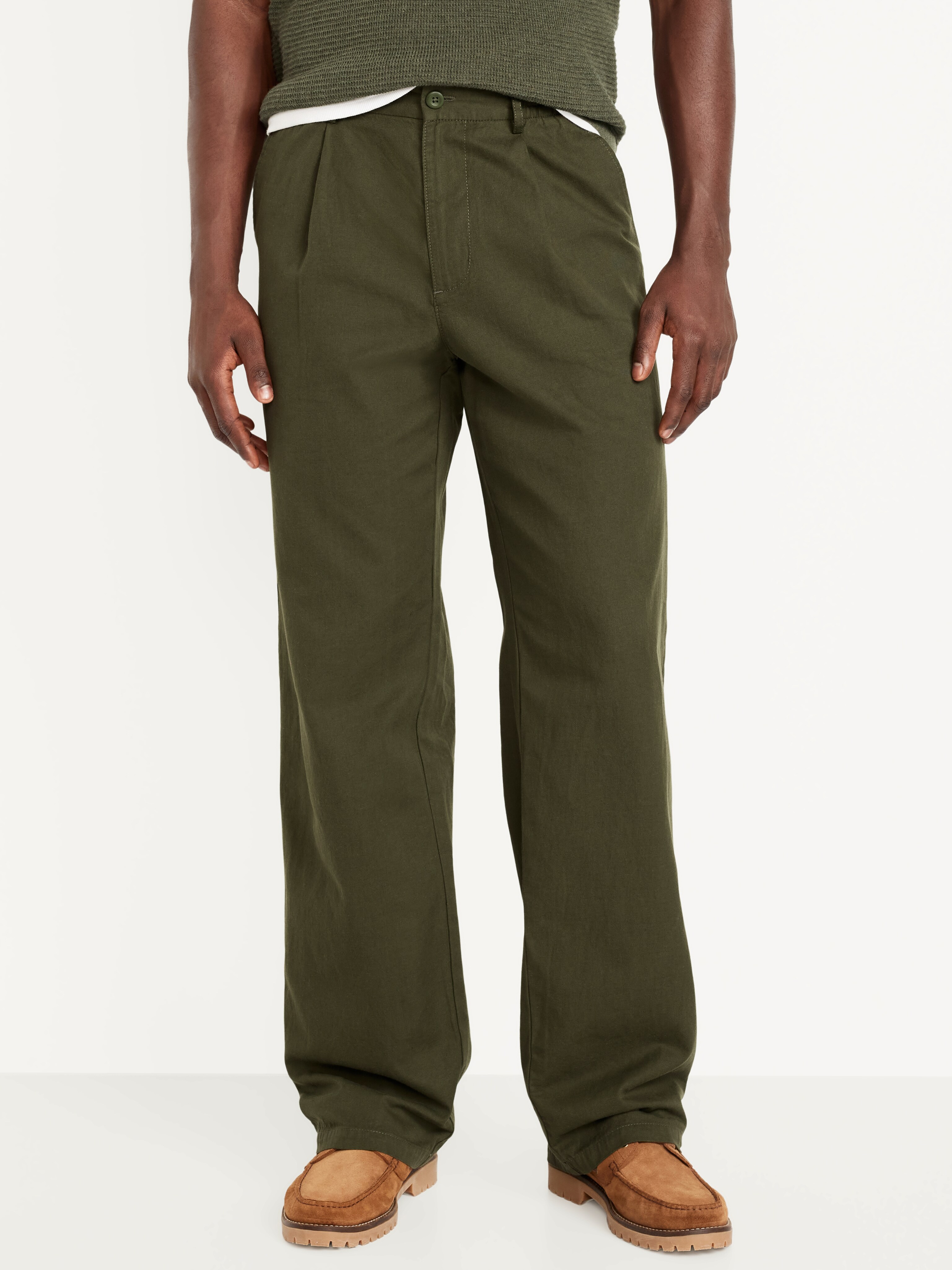 パンツ 6Crayon Baggy Pleated Chino Pants 6CRAYON | Pleated Baggy Pants With Elastic Waist