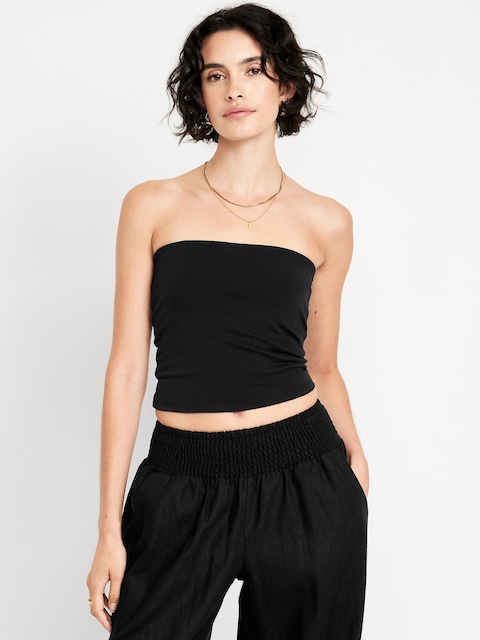 Double-Layer Tube Top - Black Jack