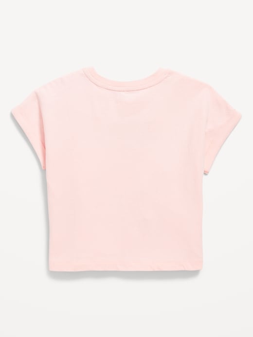 Image number 2 showing, Short Dolman-Sleeve Graphic T-Shirt for Toddler Girls