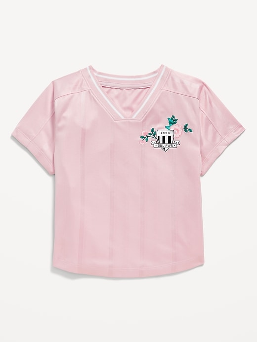 Image number 3 showing, Short-Sleeve Graphic Jersey T-Shirt for Girls