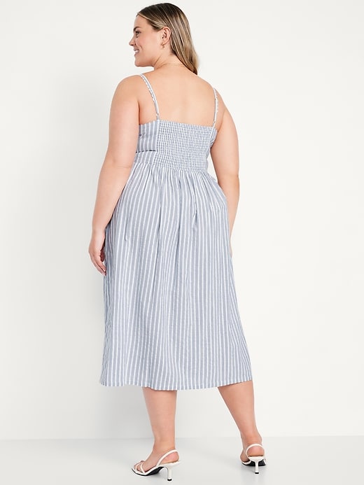 Image number 8 showing, Fit & Flare Tie-Front Seersucker Midi Dress