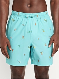 Image number 1 showing, Printed Swim Trunks -- 7-inch inseam