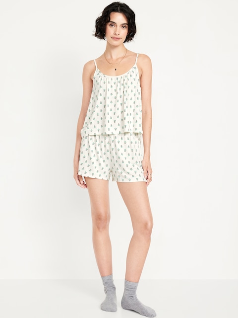 Sunday Sleep Knit Jersey Short Set - Daisy