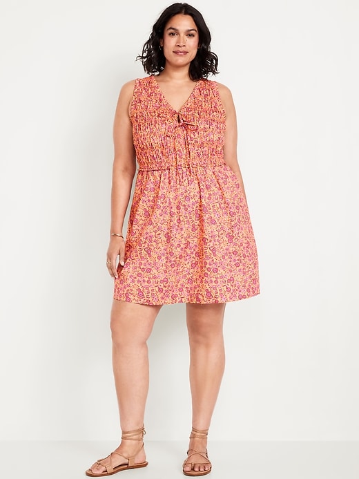 Image number 6 showing, Fit & Flare Smocked Bodice Mini Dress