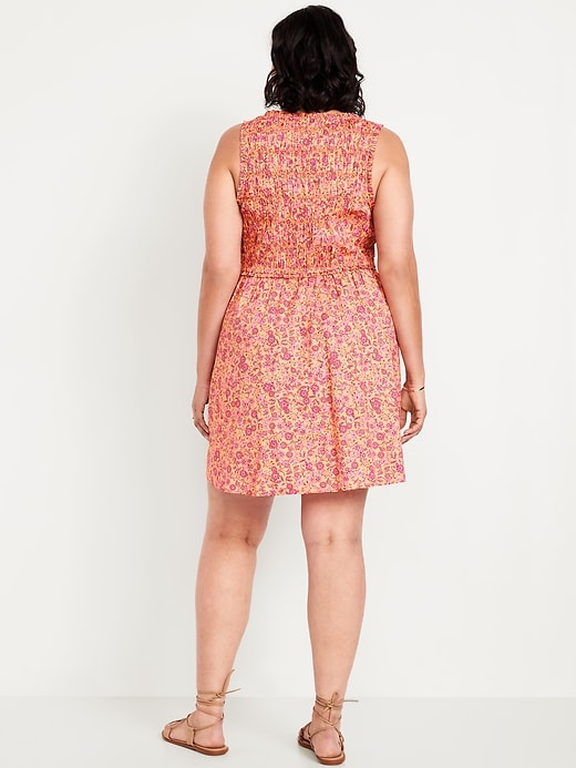 Image number 7 showing, Fit & Flare Smocked Bodice Mini Dress