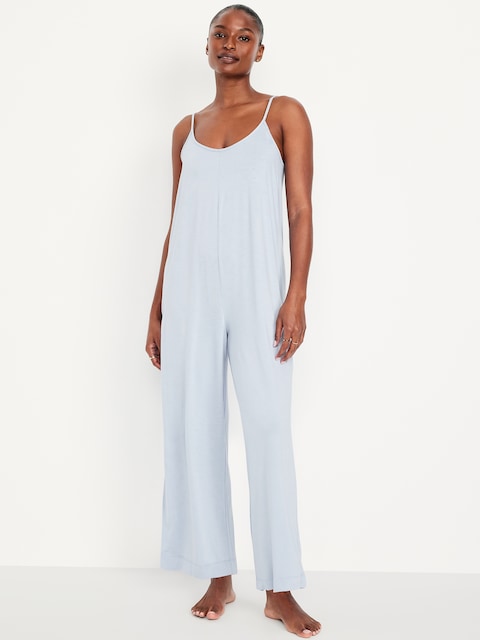 Sunday Sleep Knit Jersey Jumpsuit - Coastal Highway