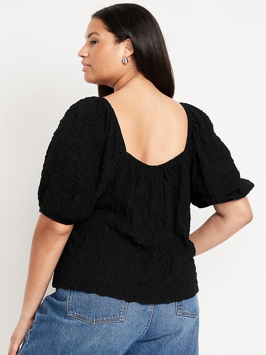 Image number 8 showing, Puff-Sleeve Lace Top