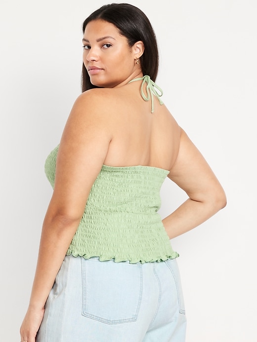 Image number 8 showing, Sleeveless Smocked Crop Top