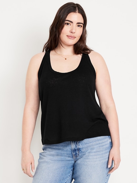 Image number 4 showing, Linen-Blend Tank Top