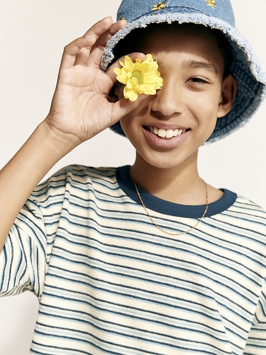 Image number 2 showing, Oversized Short-Sleeve Textured-Knit T-Shirt for Boys