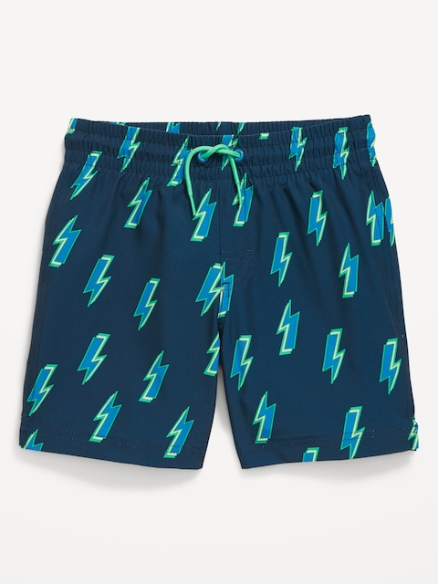 Printed Swim Shorts for Boys - Blue Lightning