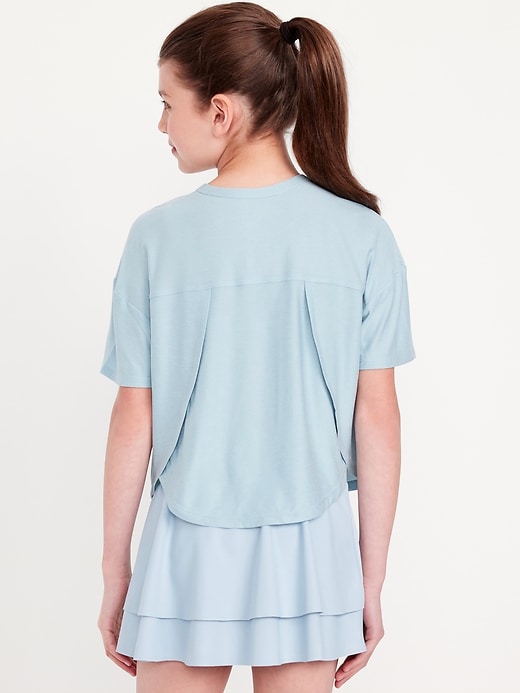 Image number 2 showing, CloudMotion Cropped Performance T-Shirt for Girls