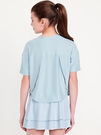 Image number 2 showing, CloudMotion Cropped Performance T-Shirt for Girls