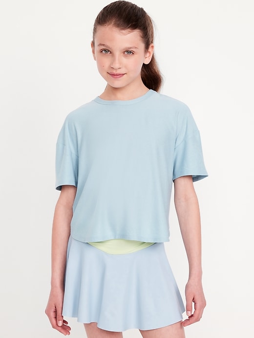 Image number 3 showing, CloudMotion Cropped Performance T-Shirt for Girls