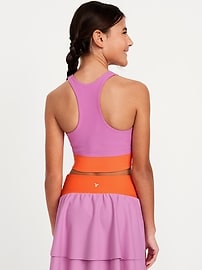 Image number 2 showing, PowerSoft Crossover Longline Sports Bra for Girls