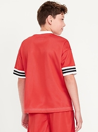 Image number 2 showing, Oversized Color-Block Mesh Graphic T-Shirt for Boys
